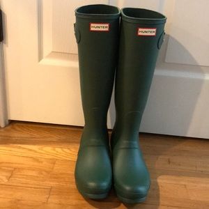 Green Hunter Boots size 8
